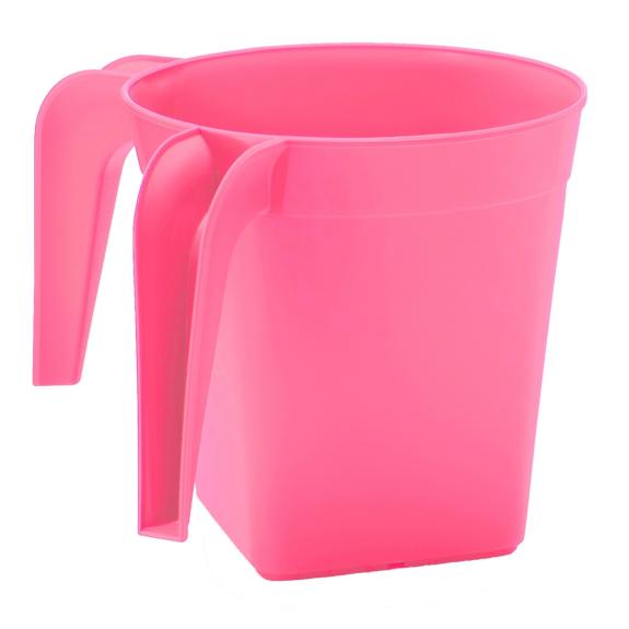Plastic Square Wash Cup Pink (1332)