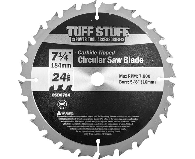 Circular Saw Blade 7-1/4" | Metallic Steel | Tuff Stuff
