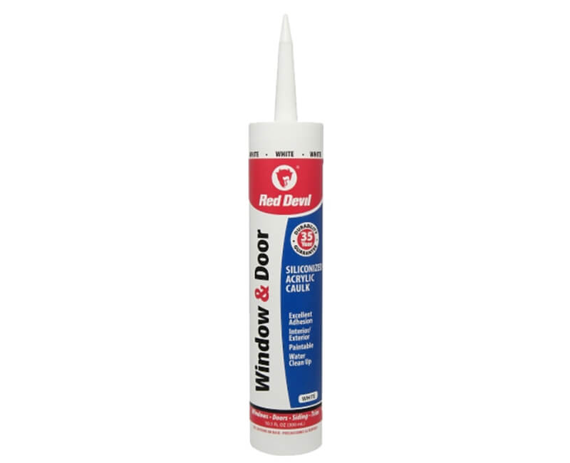 Window & Door Silicone Acrylic Caulk White Red Devil