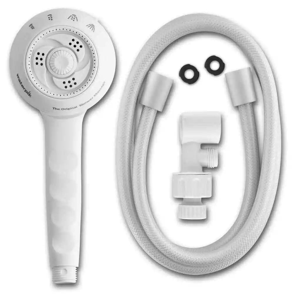 Waterpik PowerSpray+ Shower Head | White | 4 Spray Settings
