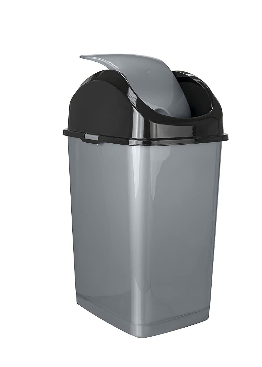 Trash Bin 4.5 Gallon Grey Superio (Swing Top Cover)