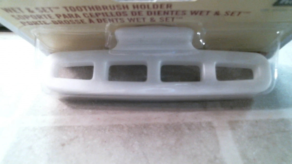 Toothbrush Holder | White Plastic | Holds 2–4 Brushes | Homz