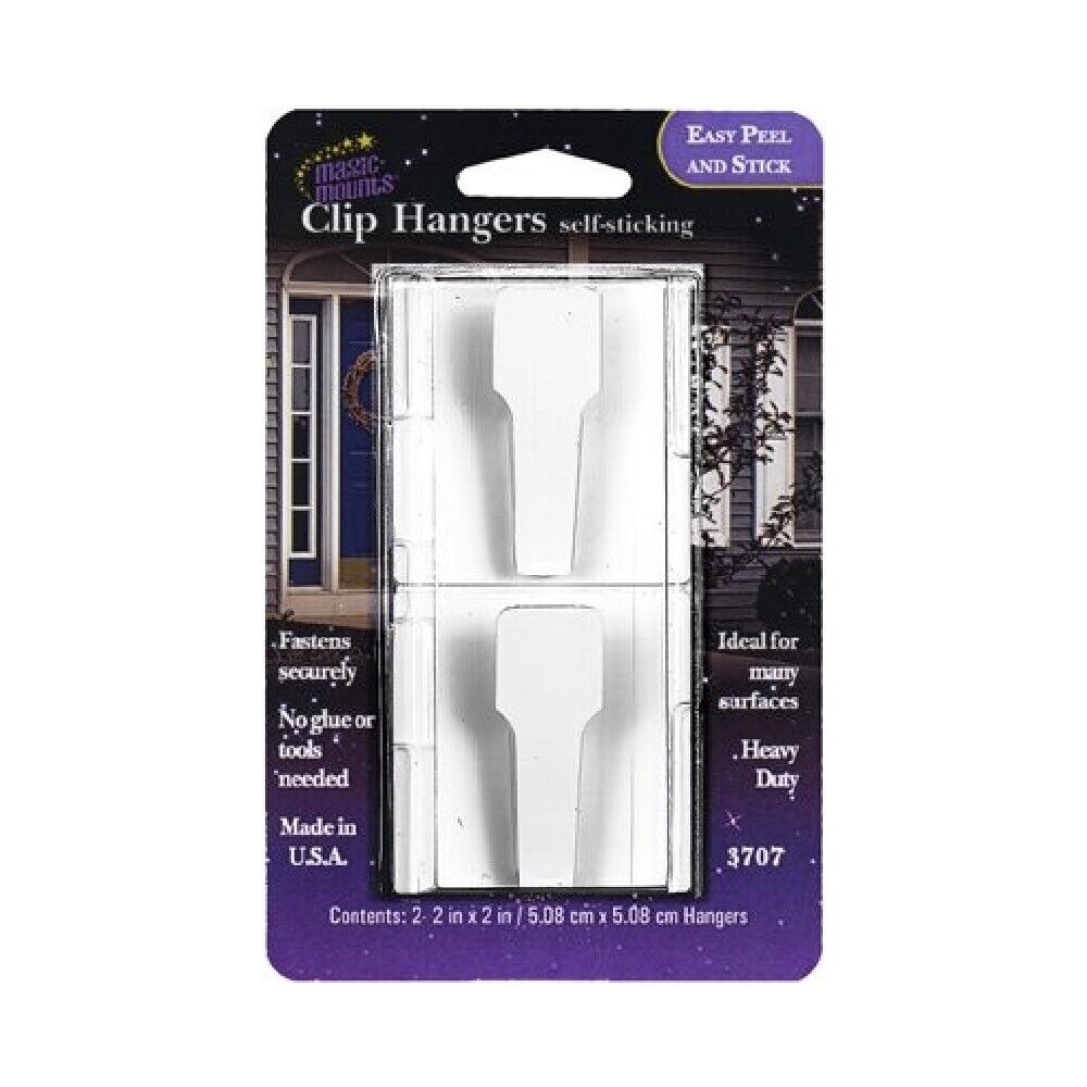 Clip Hangers Peel & Stick Adhesive | Heavy Duty | 2 Count | Magic Mount