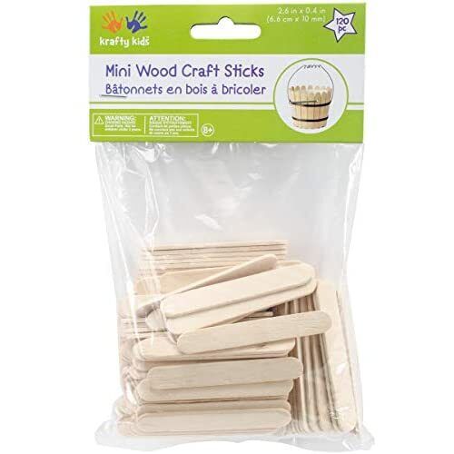 Mini Craft Sticks 120pc Krafty Kids