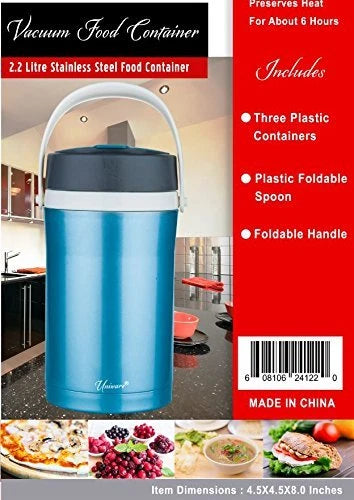 Insulated Food Container 2200 ml | Stainless Steel | Uniware