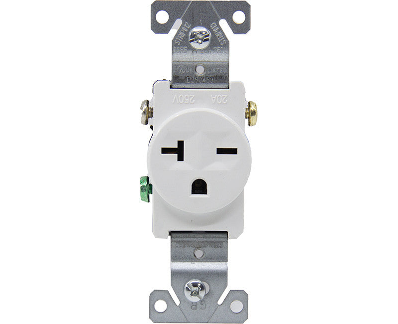 20 AMP 250 Volt Single Receptacle White Tuff Stuff
