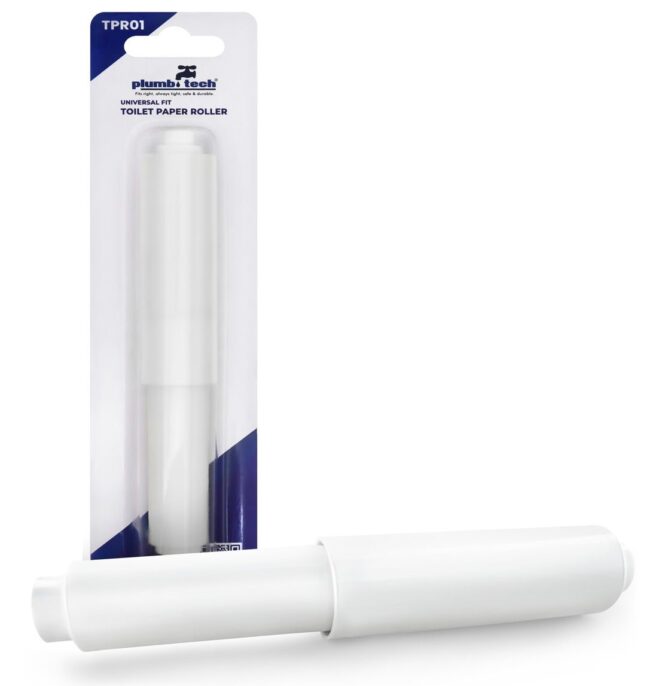 Toilet Paper Roller | Universal Fit | White Plastic | Plumb Tech