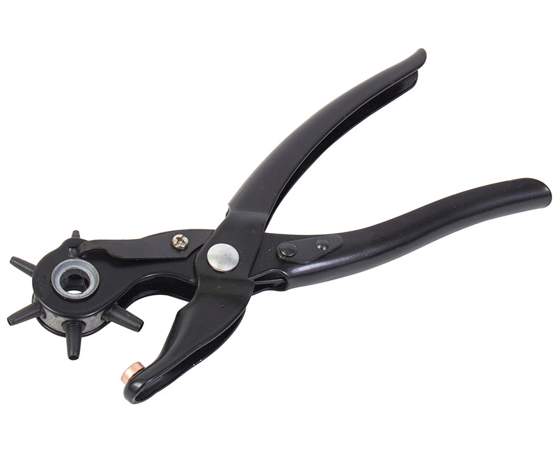 Revolving Punch Plier | Multiple Hole Sizes | Black | Tuff Stuff
