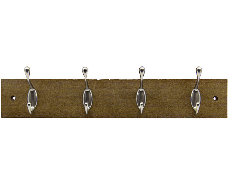 Satin Nickel Hooks OAK board