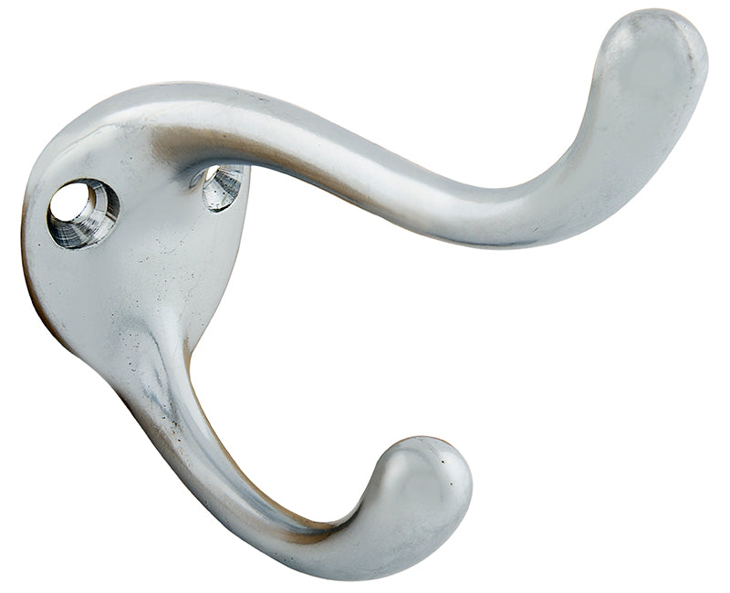Heavy Coat & Hat Hook Silver
