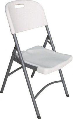 Folding White Heavy Duty Chair
