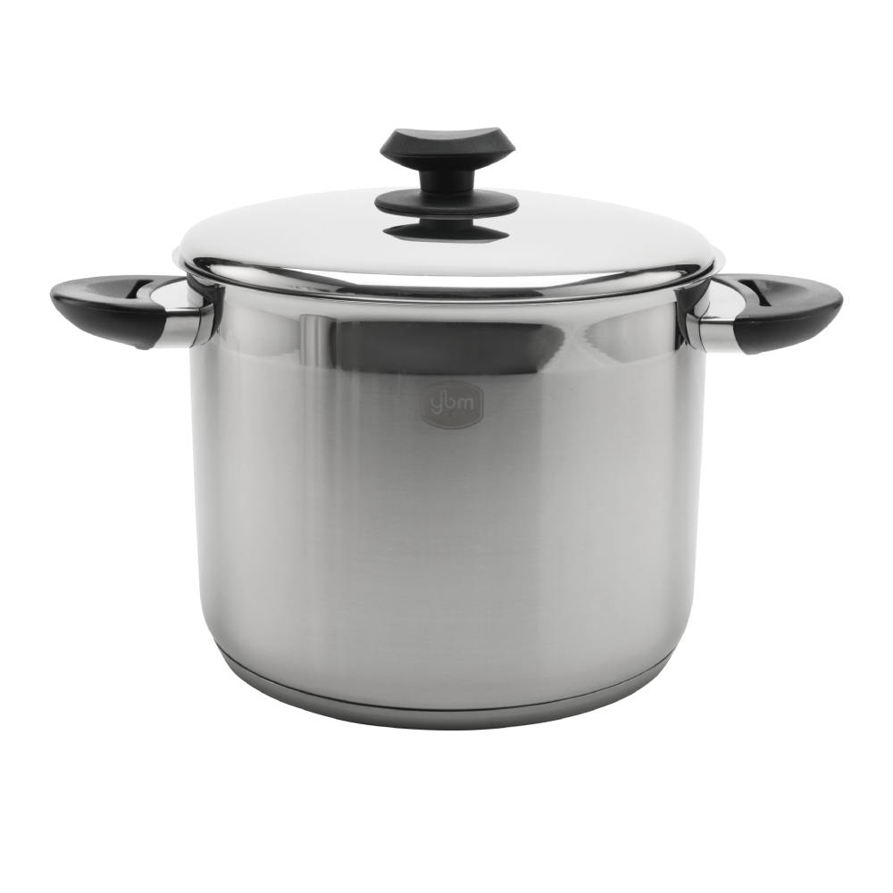 YBM Home 9QT Stock Pot | Stainless Steel | Induction