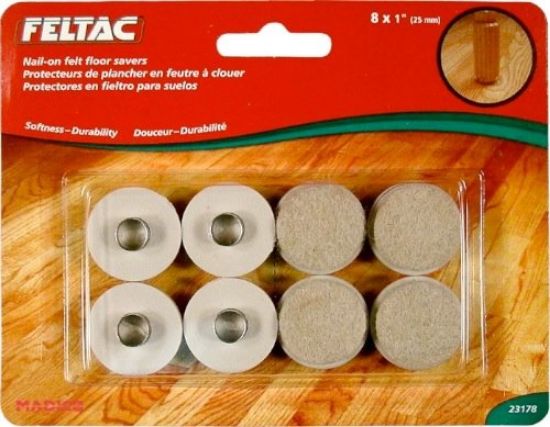 Nail-On Felt Floor Savers 1" Feltac