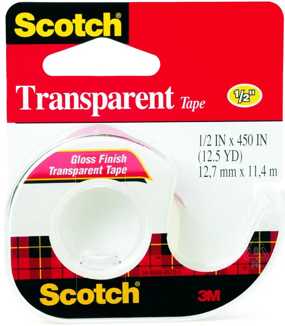 Transparent Tape 1/2" x 450" Scotch