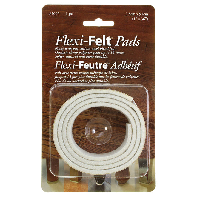 Flexi Felt Pads 1" x 36" Roll White