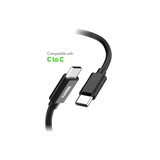 Fast Charging 5ft Type-C To Type-C Cable Black