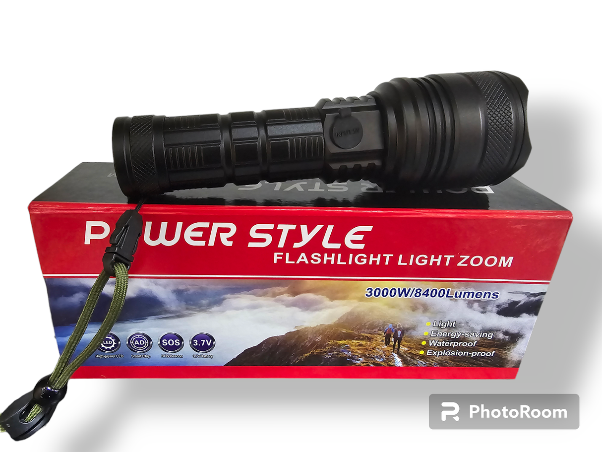 Flashlight Light Zoom Large Power Style