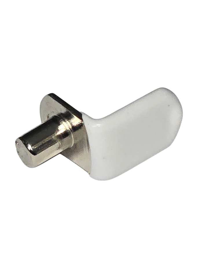 Zinc Shelf Pin w/White Plastic Tip 1/4" Hole x 3/8" Length Hillman