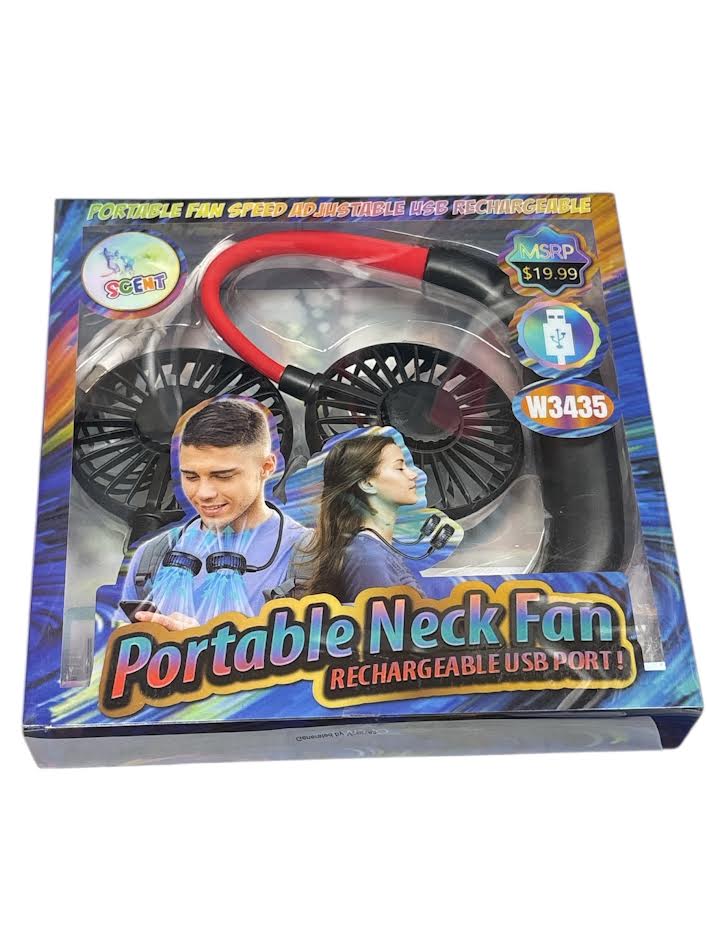 Portable Neck Fan (Rechargeable USB Port)