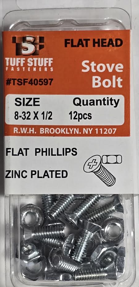 Screws & Nuts Flat Head 8-32 x 1/2