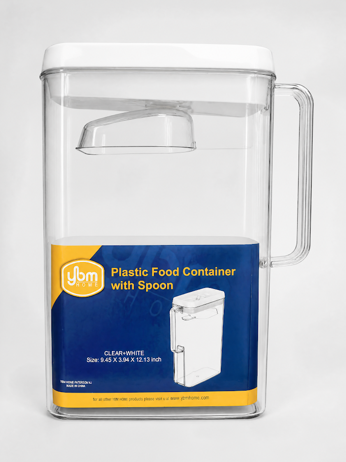 Plastic Food Container With Spoon YBM