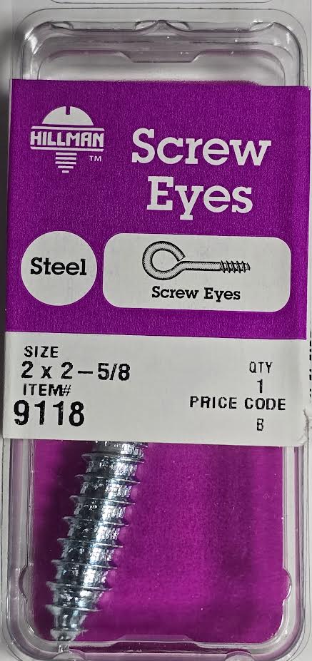 Screw Eyes 2 x 2-5/8 Hillman