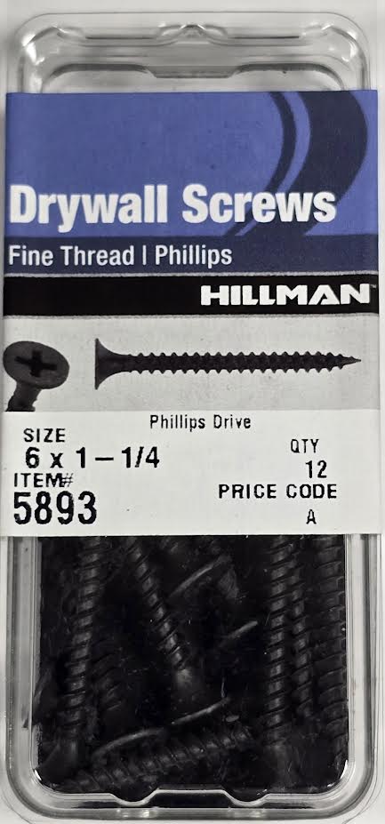 Drywall Screws 6 x 1-1/4 Hillman