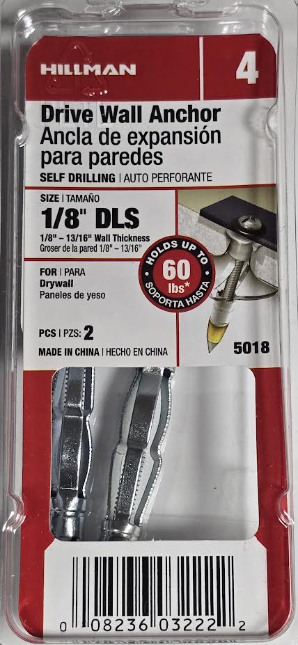 Drive Wall Anchor 1/8'' DLS Hillman