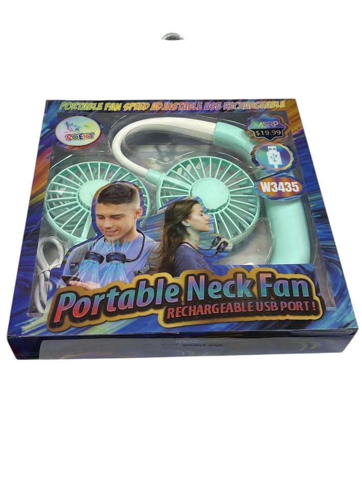 Portable Neck Fan (Rechargeable USB Port)