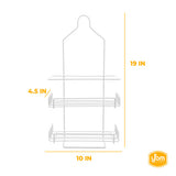 Metal Shower Caddy 2‑Tier | Hanging, Rust‑Resistant | White | YBM