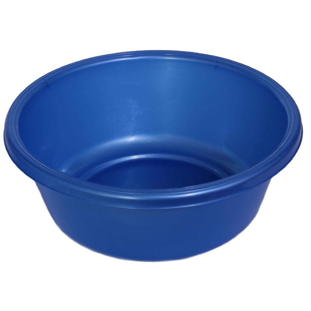 Plastic Wash Basin Metallic Blue 7QT YBM