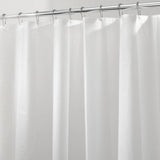 White Solid Shower Curtain Liner Inter Design