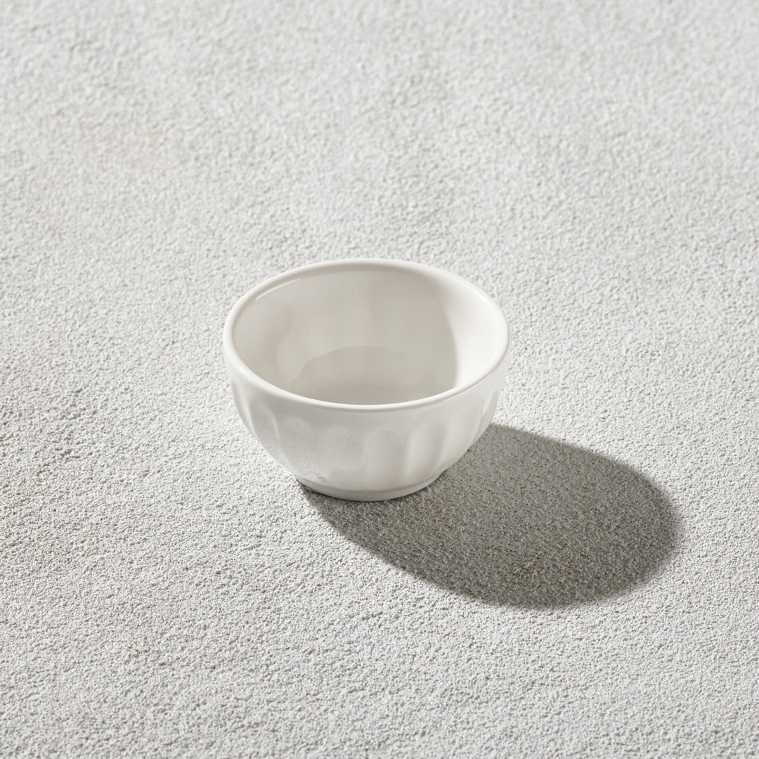 Mini Round Appetizer Bowl White 1.5oz Vikko