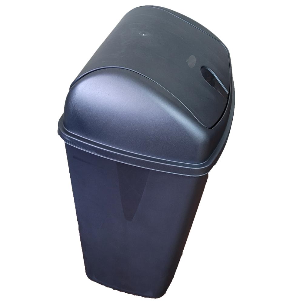 Trash Bin 25L Black YBM (Swing Top Cover)