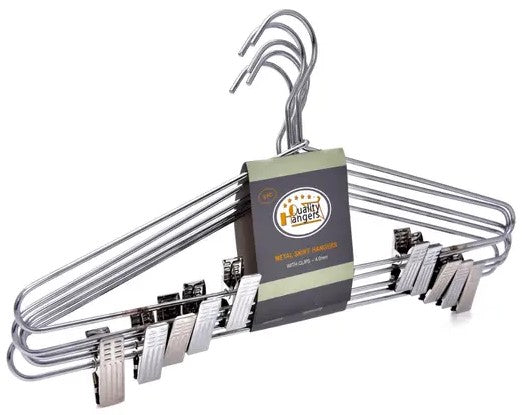 Metal Skirt Hangers w/Clips 5pk Quality Hangers