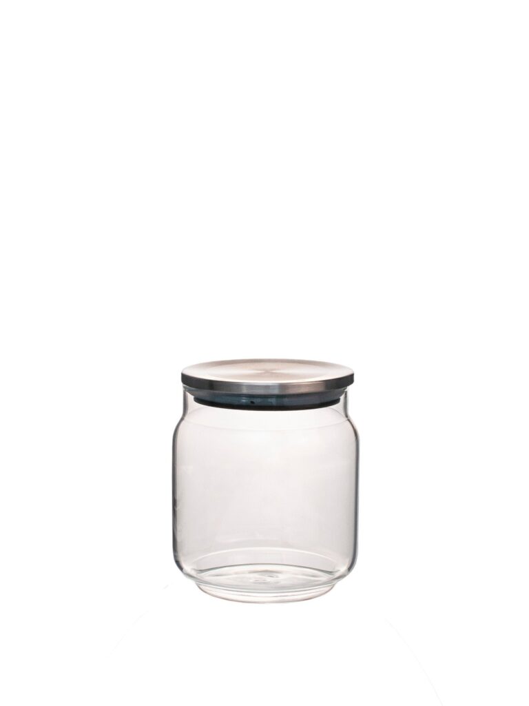 Glass Beveled Canister 450ML Kitchen Basics