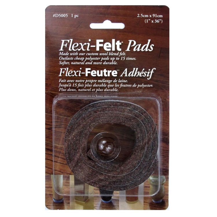 Flexi Felt Pads 1" x 36" Roll Brown