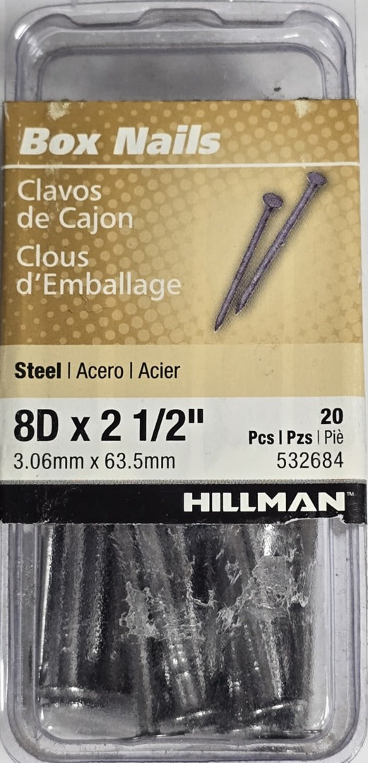 Box Nails 8D x 2-1/2 Hillman