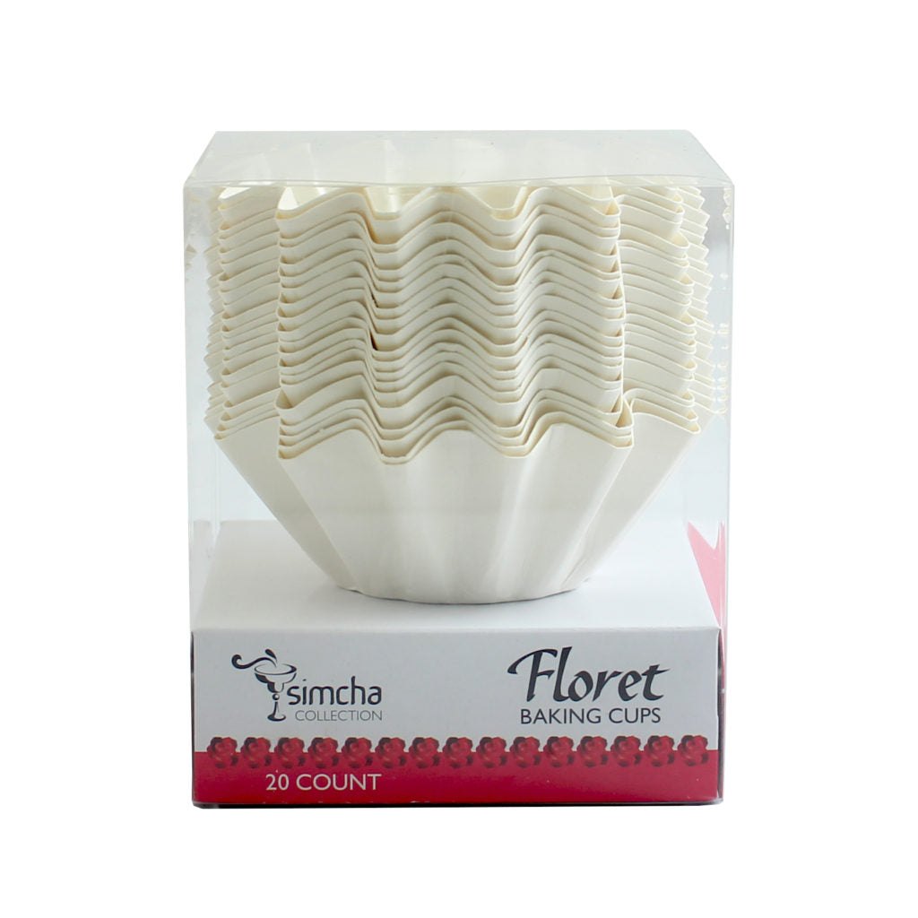 Floret Baking Cups White Large (20 Count)