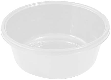 Plastic Wash Basin White w/Dots 4QT YBM