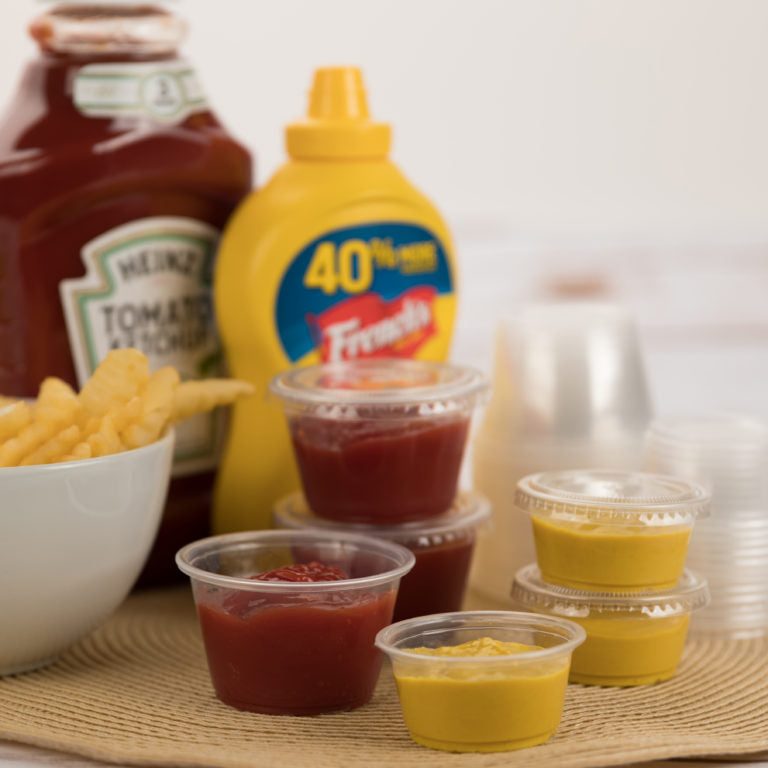 Portion Cup w/Lids 2oz Plastic House