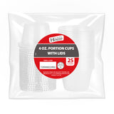 Portion Cup w/Lids 4oz Plastic House