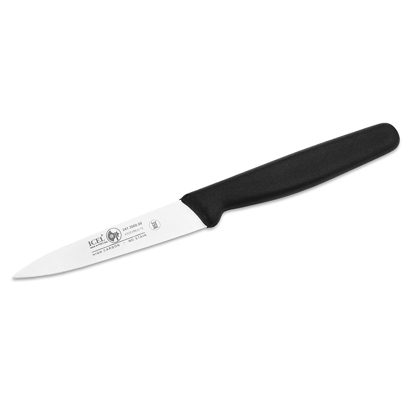 Paring Knife Straight 3.5" Black Icel