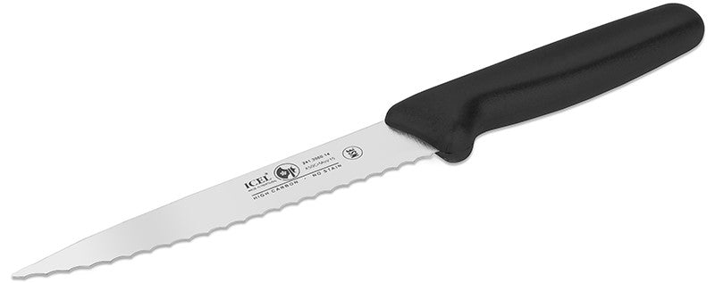 Utility Knife Black Serrated 6" Icel