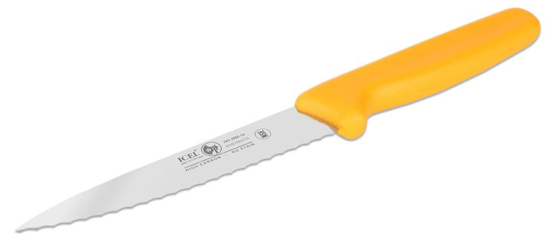 Utility Knife Yellow Serrated 5.5" Icel