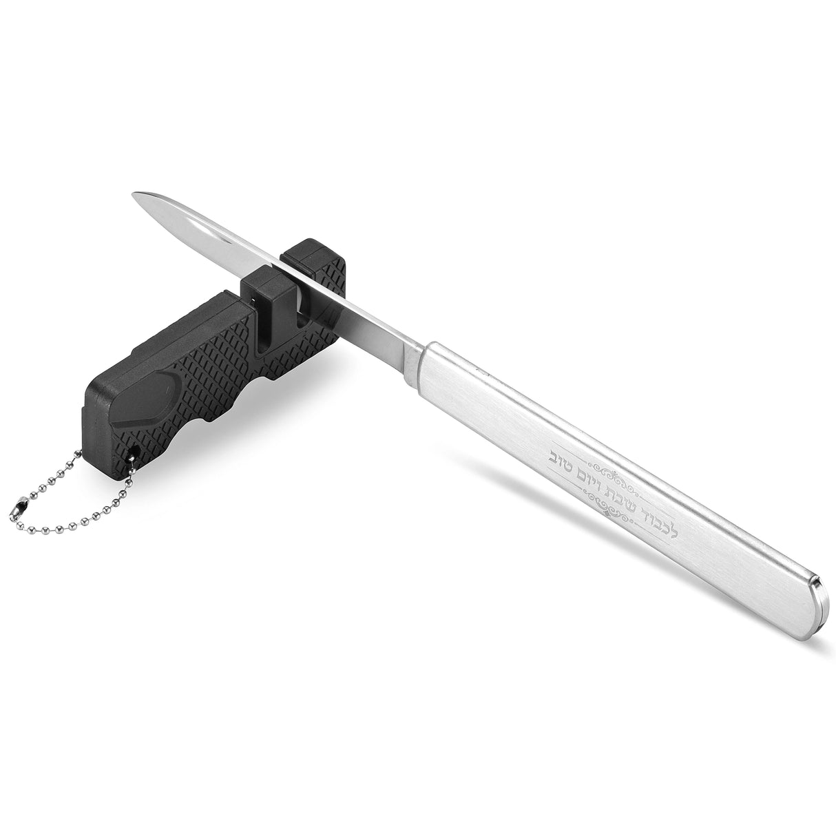 2 in 1 Compact Folding Knife Non Serrated & Sharpener Combo