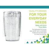 Plastic Beverage Pitcher with Lid | 76 Ounce | Coil Design | Arrow
