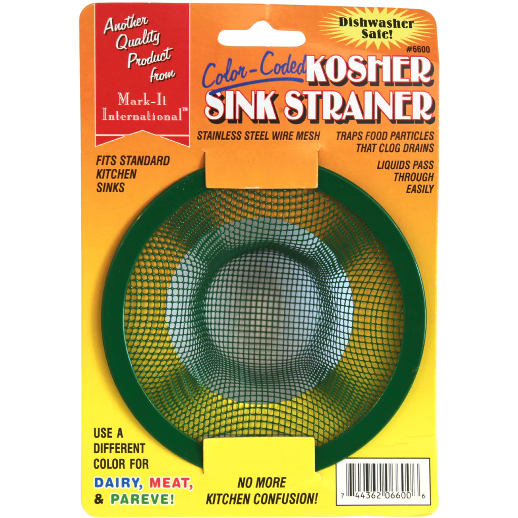 Green Kosher Sink Strainer Mark It