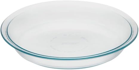 Glass Pie Plate | Bakeware | Oven Safe | 9" x 1.2" | Pyrex