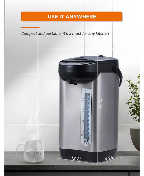 Hot Water Urn 5.8Qt Commercial Chef